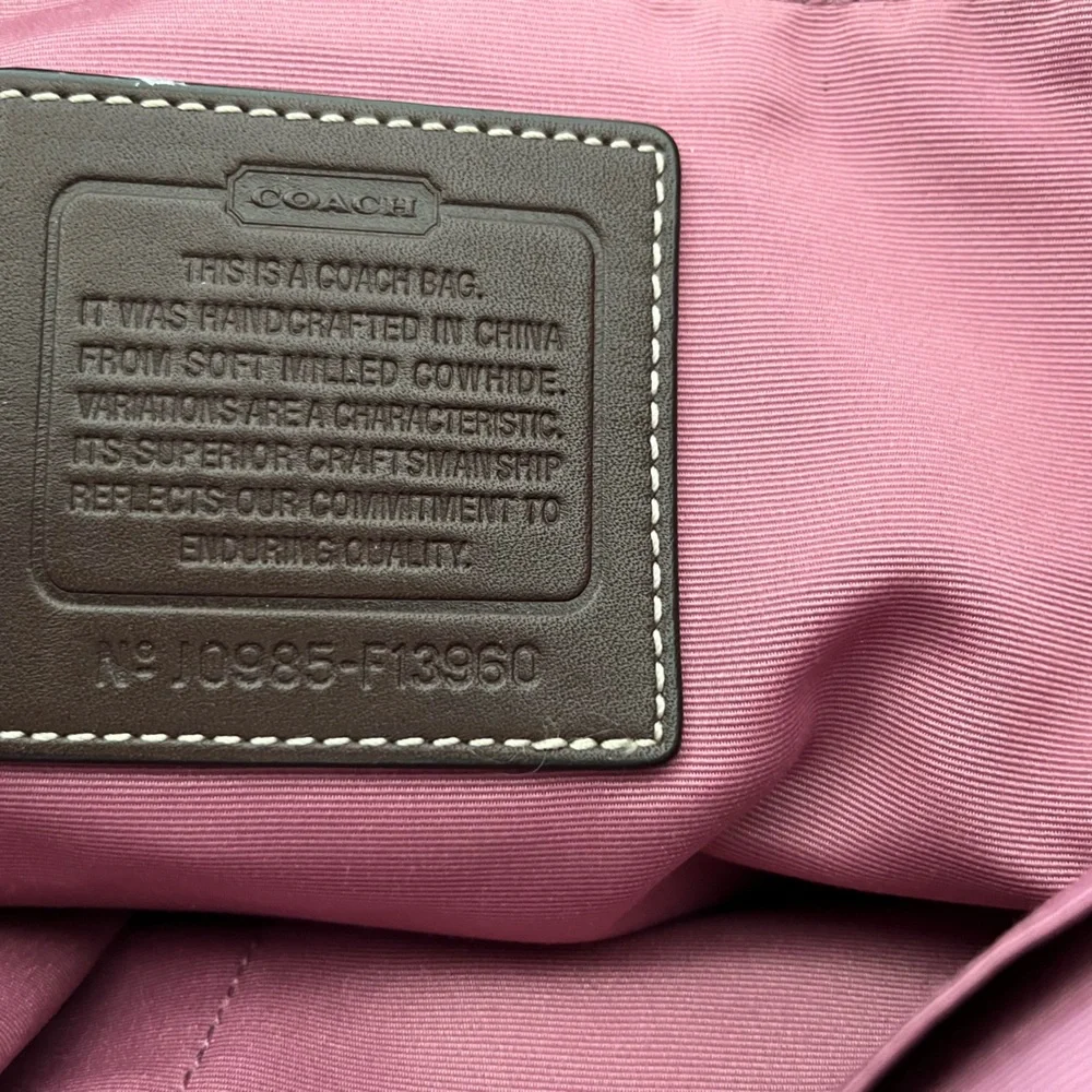 Coach Dark Brown Leather Handbag - Picture 6 of 9